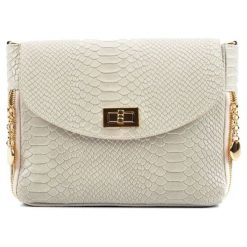 Robertam Torebka Crossbody Kremowa. Białe torebki klasyczne damskie Robertam, bez wzorów, bez dodatków. Za 409,00 zł.