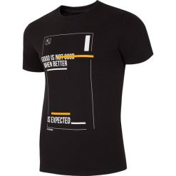 T-shirty męskie: T-shirt męski TSM221 – głęboka czerń