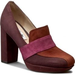 Creepersy damskie: Półbuty CLARKS - Gabriel Soho 261189234 Aubergine