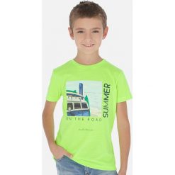 Mayoral - T-shirt dziecięcy 128-172 cm. Żółte t-shirty chłopięce Mayoral, z nadrukiem, z bawełny, bez rękawów. Za 64,90 zł.