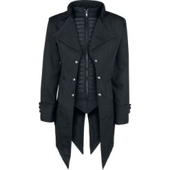 Poizen Industries Barnes Coat Płaszcz czarny. Czarne płaszcze męskie marki Poizen Industries, l, w paski, militarne. Za 399,90 zł.