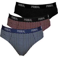 Trójpak męskich slipów Primal S198. Czarne slipy męskie Primal, s, bez wzorów, z bawełny. Za 52,99 zł.