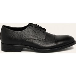 Calvin Klein - Półbuty skórzane. Czarne buty wizytowe męskie Calvin Klein, ze skóry, eleganckie. W wyprzedaży za 449,90 zł.