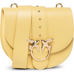 Torebka PINKO - Go-Round Classic Simply Fl PE 20 PLTT 1P21KP Y5FF Yellow H44. Żółte listonoszki damskie Pinko, bez wzorów, ze skóry, bez dodatków. W wyprzedaży za 999,00 zł.