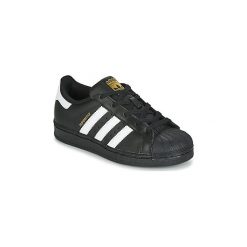 Buty Dziecko adidas SUPERSTAR C. Czarne trampki dziewczęce Adidas, bez wzorów, bez zapięcia. Za 269,00 zł.