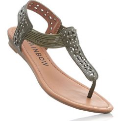 Klapki damskie: Sandały japonki bonprix khaki