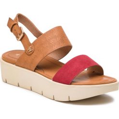 Sandały WRANGLER - Punch Kaori WL91642A Red 087. Czerwone klapki damskie marki Wrangler, bez wzorów, ze skóry ekologicznej, bez obcasa. Za 279,00 zł.