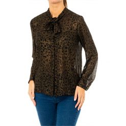 Blezer w kolorze czarnym. Pomarańczowe bluzki damskie Liu Jo, bez wzorów, z koronki, bez kołnierzyka, bez rękawów. W wyprzedaży za 269,95 zł.