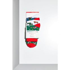 3 pack skarpet świątecznych. Zielone skarpetki damskie Moodo, bez wzorów. Za 9,99 zł.