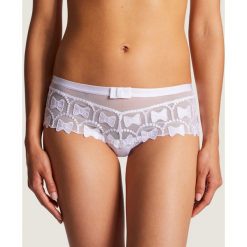 Bokserki Aubade VIKTOR&ROLF The Bow Collection OC70. Białe bokserki damskie Aubade, bez wzorów, z elastanu. W wyprzedaży za 259,00 zł.