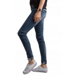 SPODNIE DAMSKIE JEANSY JEANS RURKI SLIM 30/31 L Model 8103. Jeansy damskie Merg, m, bez wzorów, z bawełny. Za 69,00 zł.
