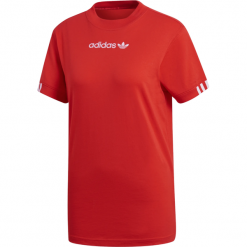 Koszulka adidas Originals Coeeze DU7189. Koszulki damskie Adidas, bez wzorów, z bawełny, street, bez kołnierzyka, z krótkim rękawem. W wyprzedaży za 79,99 zł.