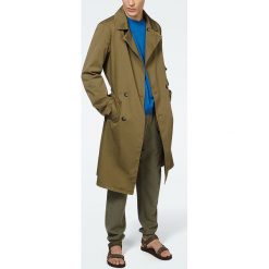 Trencz "Briosatte" w kolorze khaki. Brązowe płaszcze męskie American Vintage, s, w paski, z bawełny, bez kaptura. W wyprzedaży za 365,95 zł.