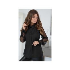 Koszula ANDREA. Czarne koszule damskie Martino demi, na co dzień, s, z aplikacjami, klasyczne, z klasycznym kołnierzykiem, bez rękawów. Za 399,00 zł.