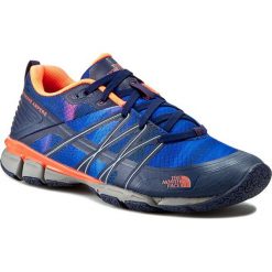 Buty THE NORTH FACE - Litewave Ampere T0CXU1GSL-050 Patriot Blue Print/Tropical Coral. Niebieskie buty sportowe damskie marki The North Face, bez wzorów, z tworzywa sztucznego, sportowe, do biegania. W wyprzedaży za 219,00 zł.