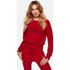 Bluza PLNY LALA Hearts 00011. Czerwone bluzy damskie PLNY LALA, l, bez wzorów, z bawełny, bez rękawów, bez kaptura. Za 269,00 zł.