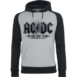 AC/DC About To Rock 1981 Bluza z kapturem szary/czarny. Czarne bluzy męskie rozpinane marki AC/DC, xxl, z kapturem. Za 184,90 zł.