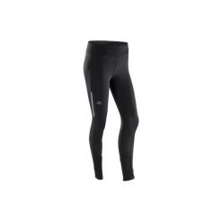 Legginsy do biegania RUN WARM damskie. Czarne legginsy sportowe damskie KALENJI, xs, z elastanu, do biegania. Za 49,99 zł.