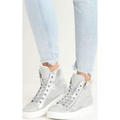 Sneakersy damskie: Srebrne Sneakersy Vincente