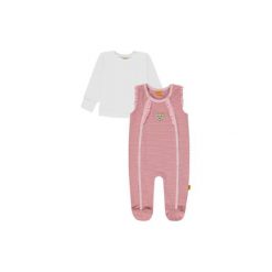 Steiff Girls Śpioszki 2-częściowe., różowy, w paski - Gr.62. Różowe śpiochy niemowlęce Steiff, w paski, z elastanu. Za 189,00 zł.