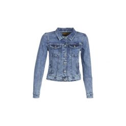 Kurtki jeansowe Only ONLTIA. Niebieskie kurtki damskie ONLY, bez wzorów, z jeansu, bez kaptura. Za 179,00 zł.