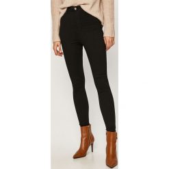 Dr. Denim - Jeansy Moxy. Czarne jeansy damskie Dr.Denim, s, bez wzorów, z elastanu, z podwyższonym stanem. Za 219,90 zł.