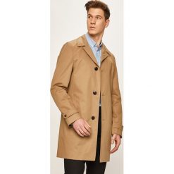 Tommy Hilfiger Tailored - Trencz. Brązowe płaszcze męskie Tommy Hilfiger Tailored, bez wzorów, z elastanu, długie, bez kaptura. Za 1399,00 zł.