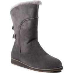 Buty EMU AUSTRALIA - Anda W11854 Charcoal. Szare kozaki damskie EMU Australia, na imprezę, ze skóry, bez obcasa, bez zapięcia. W wyprzedaży za 409,00 zł.