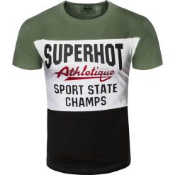 Koszulka męska t-shirt z nadrukiem Recea. Koszulki męskie Recea, xl, z nadrukiem, z bawełny, klasyczne, bez kołnierzyka. Za 29,99 zł.