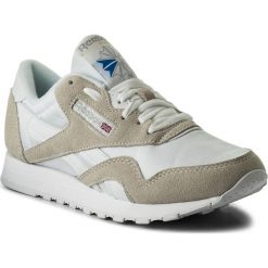 Buty Reebok - Cl Nylon 6390 White/Light Grey. Brązowe buty sportowe damskie Reebok, bez wzorów, ze skóry, bez obcasa, na płaskiej podeszwie, bez zapięcia. W wyprzedaży za 219,00 zł.