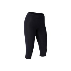 Rybaczki slim Gym & Pilates FIT+ 500 damskie. Czarne rybaczki damskie DOMYOS, xl, bez wzorów, z elastanu. Za 29,99 zł.