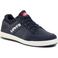 Sneakersy LEVI'S - VCLU0037S Navy. Niebieskie trampki chłopięce Levi's®, bez wzorów, ze skóry ekologicznej, na sznurówki. Za 209,00 zł.