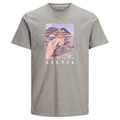 Jack&Jones T-shirt męski Messenger Tee Ss Crew Neck LightGrey Melange Slim (rozmiar L). Koszulki męskie Jack&Jones, m, bez wzorów, bez kołnierzyka. W wyprzedaży za 53,00 zł.