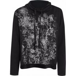 Bluza DEHA EASY. Czarne bluzy damskie Deha, na zimę, z nadrukiem, z satyny, bez rękawów, bez kaptura. W wyprzedaży za 126,00 zł.