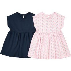 Sukienka z krótkim rękawem, dżersejowa, 1 mies. - 3 lata, pakiet 2 szt. Czerwone sukienki niemowlęce marki La Redoute Collections, z bawełny, z krótkim rękawem, krótkie, mini. Za 70,52 zł.