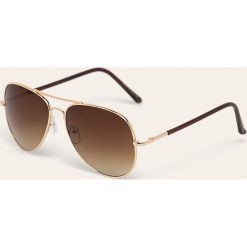 Answear - Okulary. Pomarańczowe okulary przeciwsłoneczne damskie ANSWEAR. Za 49,90 zł.
