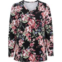 Cellbes Bluza z długim rękawem i wzorem w kwiaty czarny we wzory female czarny/ze wzorem 58/60. Czarne bluzy damskie Cellbes, w kwiaty, z materiału, z długim rękawem, długie, bez kaptura. Za 159,00 zł.