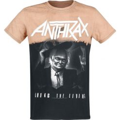 T-shirty męskie z nadrukiem: Anthrax Among The Living T-Shirt czarny/piaskowy