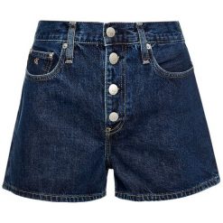 Szorty jeansowe Calvin Klein Jeans J20J213866. Niebieskie szorty damskie Calvin Klein Jeans, bez wzorów, z bawełny. Za 299,00 zł.