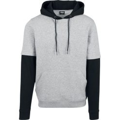 Urban Classics Double Layer Hoody Bluza z kapturem szary/czarny. Szare bluzy męskie marki Urban Classics, xl, bez wzorów, z kapturem, bez rękawów, z kapturem. Za 199,90 zł.