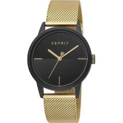 Esprit Classy Black Gold Mesh ES1G109M0105. Czarne zegarki męskie Esprit, złote. W wyprzedaży za 421,00 zł.