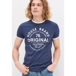 T-shirt Niebieski. Niebieskie t-shirty męskie House, s, bez wzorów, bez kołnierzyka. Za 39,99 zł.