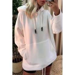 Bluza damska BEZIRA WHITE. Białe bluzy sportowe damskie Bluza damska BEZIRA WHITE, s, bez wzorów, bez rękawów, bez kaptura. W wyprzedaży za 89,00 zł.