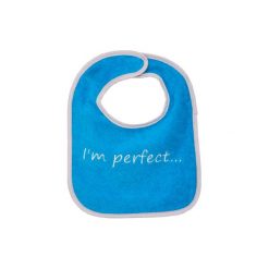 Śliniaki: FILLIKID Śliniaczek z napisem I’m perfect szary/ turkusowy