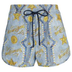 Szorty materiałowe Versace Jeans A3HTB175. Szorty damskie Versace Jeans, bez wzorów, z bawełny. W wyprzedaży za 429,00 zł.
