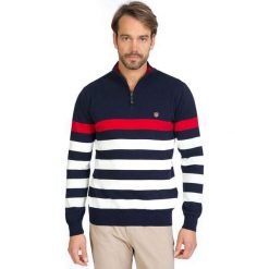 Sir Raymond Tailor Sweter Męski L Wielokolorowy. Szare swetry męskie Sir Raymond Tailor, m, w paski, bez kołnierzyka, bez kaptura. W wyprzedaży za 192,00 zł.