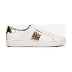 Michael Kors Irving Stripe Lace Up Tenisówki Biały Złoty. Żółte trampki i tenisówki damskie Michael Kors, bez wzorów, ze skóry, bez zapięcia. Za 671,95 zł.