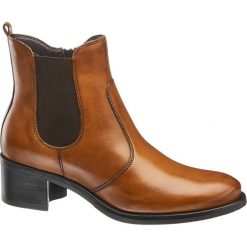 Botki damskie 5th Avenue brązowe. Brązowe botki damskie na obcasie marki 5th Avenue, z materiału, na zamek. Za 239,90 zł.