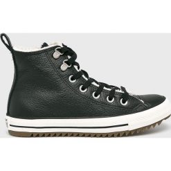 Converse - Trampki. Czarne trampki i tenisówki damskie marki Converse, ze skóry, na sznurówki. W wyprzedaży za 299,90 zł.