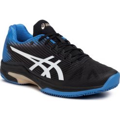 Buty ASICS - Solution Speed Ff Clay 1041A004 Black/Blue Cost 012. Czarne buty sportowe męskie Asics, ze skóry ekologicznej, bez zapięcia, tenisowe. Za 629,00 zł.